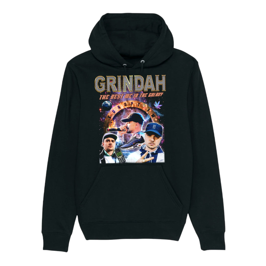 mc grindah hood black hoodie